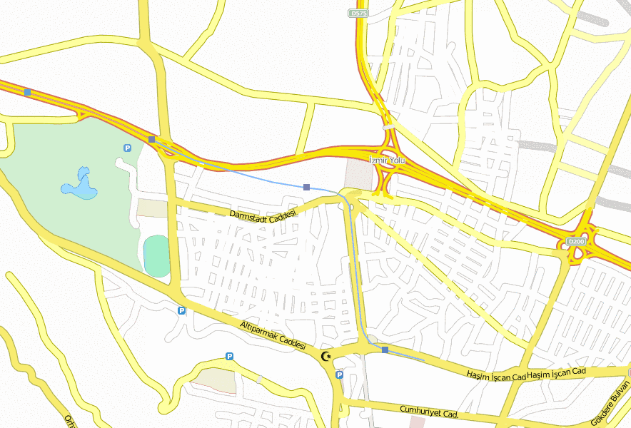 Bursa-Stadtplan mit Luftaufnahme und Unterkünften der Türkei